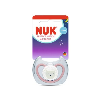NUK Perfect Match Air Night Πιπίλα Σιλικόνης 0-6m, Sheep Pink (10175357)