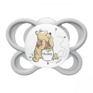 Nuk Πιπίλα Perfect Match Air Σιλικόνης για 0-6 μηνών Disney Winnie The Pooh Grey (10175362)