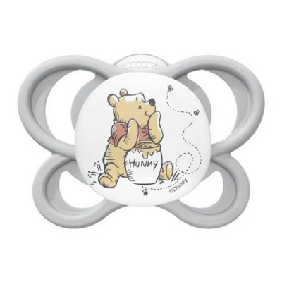 Nuk Πιπίλα Perfect Match Air Σιλικόνης για 0-6 μηνών Disney Winnie The Pooh Grey (10175362)