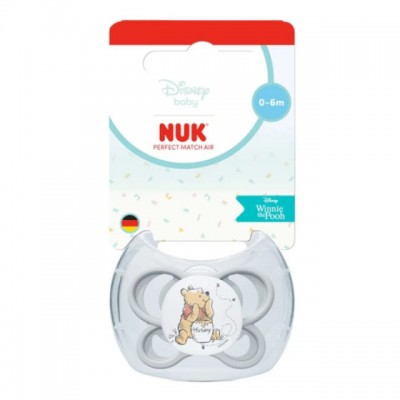 Nuk Πιπίλα Perfect Match Air Σιλικόνης για 0-6 μηνών Disney Winnie The Pooh Grey (10175362) Nuk Πιπίλα Perfect Match Air Σιλικόνης για 0-6 μηνών Disney Winnie The Pooh Grey (10175362)