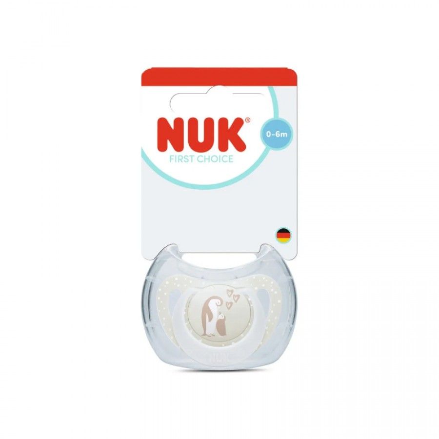 NUK First Choice Πιπίλα Σιλικόνης 0-6m, Penguine (10175384)