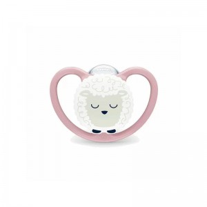 NUK Perfect Match Air Night Πιπίλα Σιλικόνης 6-18, Sheep Pink (10176350)