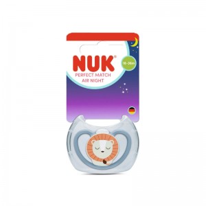 NUK Perfect Match Air Night Πιπίλα Σιλικόνης 18-36m, Lion (10177233)