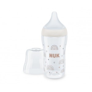 Nuk Μπιμπερό Γυάλινο 230 ml Perfect Match με μαλακή θηλή σιλικόνης 3m+ (10202156)
