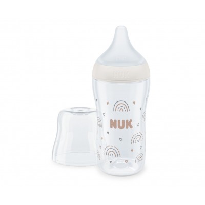 Nuk Μπιμπερό Γυάλινο 230 ml Perfect Match με μαλακή θηλή σιλικόνης 3m+ (10202156)