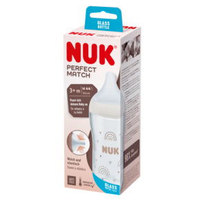 Nuk Μπιμπερό Γυάλινο 230 ml Perfect Match με μαλακή θηλή σιλικόνης 3m+ (10212009) Nuk Μπιμπερό Γυάλινο 230 ml Perfect Match με μαλακή θηλή σιλικόνης 3m+ (10212009)