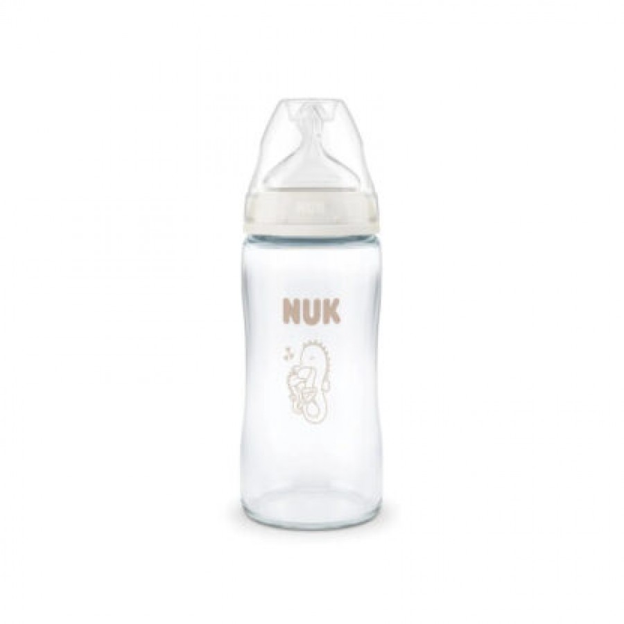 Nuk First Choice Γυάλινο Μπιμπερό 3+m, Seahorse 240ml (10212058)