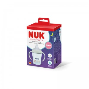 Nuk Perfect Match Night Εκπαιδευτικό Μπιμπερό με Στόμιο Σιλικόνης & 2 Λαβές 6+m, Koala 150ml (10215386)