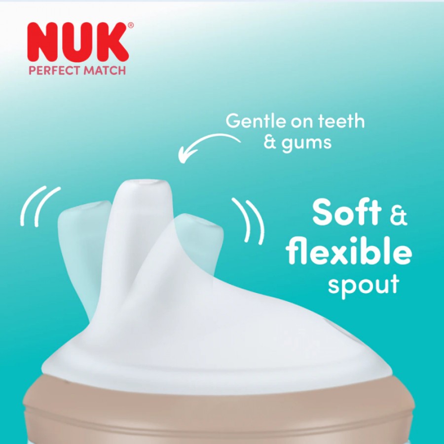 Nuk Perfect Match Night Εκπαιδευτικό Μπιμπερό με Στόμιο Σιλικόνης & 2 Λαβές 6+m, Koala 150ml (10215386)