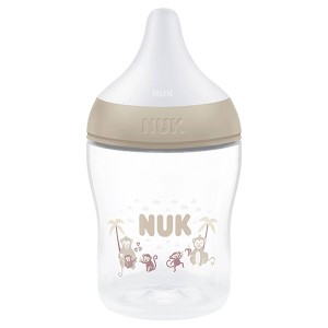 Nuk Μπιμπερό Πλαστικό 150ml Perfect Match με μαλακή θηλή σιλικόνης 0m+ Μαϊμουδάκια (10215411)