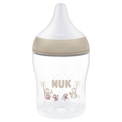 Nuk Μπιμπερό Πλαστικό 150ml Perfect Match με μαλακή θηλή σιλικόνης 0m+ Μαϊμουδάκια (10215411)