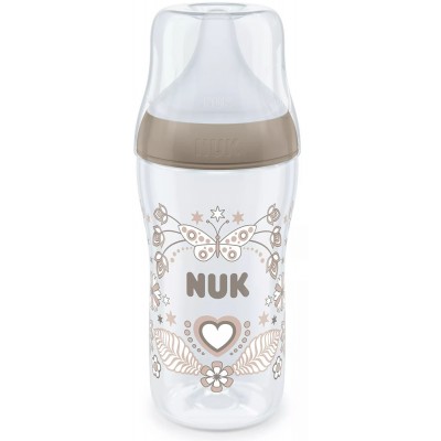Nuk Μπιμπερό Πλαστικό 260ml Perfect Match με μαλακή θηλή σιλικόνης 3m+ Heart (10216014)