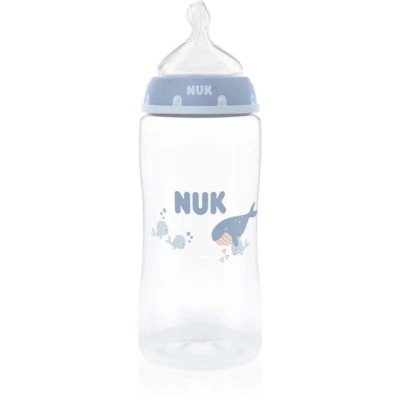 Nuk First Choice Γυάλινο Μπιμπερό 3+m, Whale 300ml (10216342)