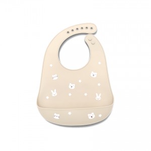 Lorelli Αδιάβροχη Σαλιάρα Σιλικόνης Natural Beige (10230670005)