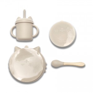 Lorelli Σετ Φαγητού από Σιλικόνη 4 τεμαχίων Beige (10230700005)