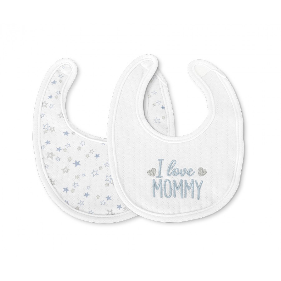 Lorelli Σαλιάρα Βρεφική Σετ 2τμχ. Velcro Boy Blue (10260280002)