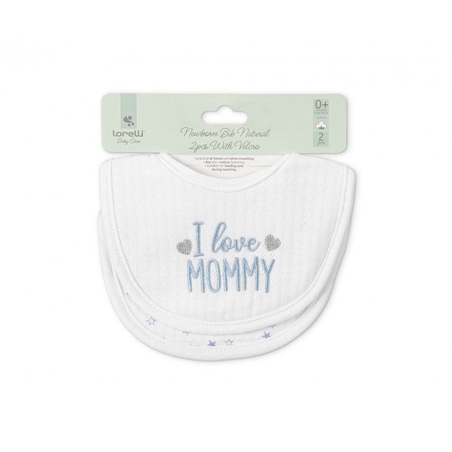 Lorelli Σαλιάρα Βρεφική Σετ 2τμχ. Velcro Boy Blue (10260280002)