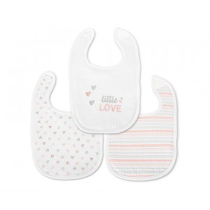 Lorelli Σαλιάρα Βρεφική Σετ 3τμχ. Velcro Girl Pink (10260290003)