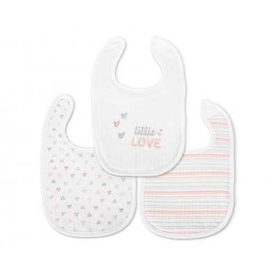 Lorelli Σαλιάρα Βρεφική Σετ 3τμχ. Velcro Girl Pink (10260290003)