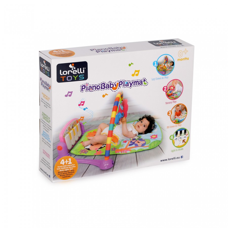 Lorelli Γυμναστήριο - Χαλάκι Δραστηριοτήτων 77x52cm Piano Pink (10300260002)