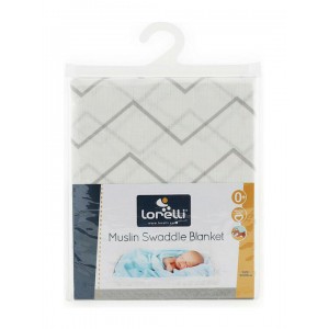 Lorelli Πάνα Αγκαλιάς Μουσελίνα Grey Lines (10340091908)