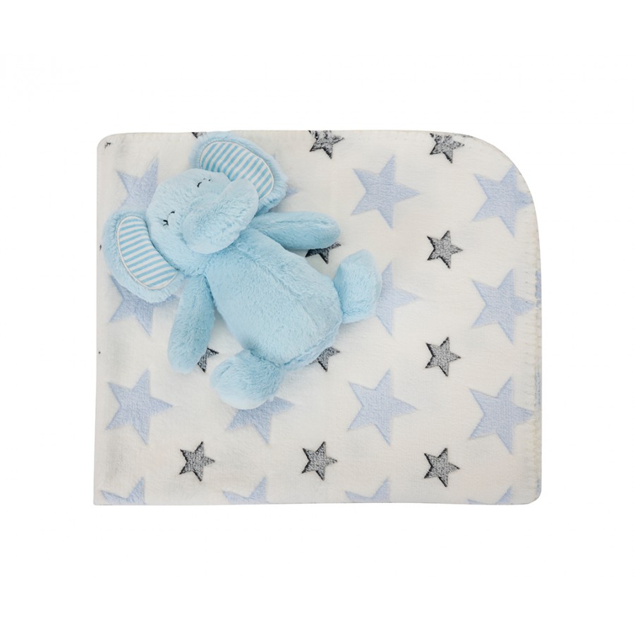 Lorelli Σετ Δώρου Κουβέρτα Αγκαλιάς 90/75cm Με Μπλε Ελέφαντα (10340182501) Lorelli Σετ Δώρου Κουβέρτα Αγκαλιάς 90/75cm Με Μπλε Ελέφαντα (10340182501)