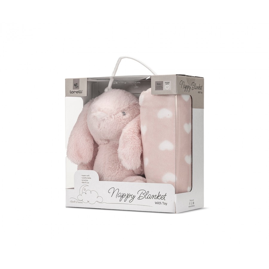 Lorelli Σετ Δώρου Κουβέρτα Αγκαλιάς 90/75cm Ροζ Με Κουνελάκι (10340182502) Lorelli Σετ Δώρου Κουβέρτα Αγκαλιάς 90/75cm Ροζ Με Κουνελάκι (10340182502)
