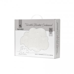 Lorelli Bertoni Twinkle Κουβέρτα Αγκαλιάς και Λίκνου με ανάγλυφο Λευκή (10340192501)