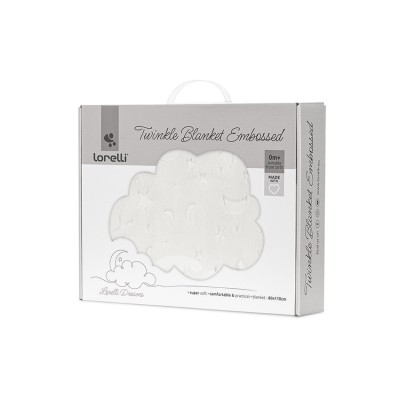 Lorelli Bertoni Twinkle Κουβέρτα Αγκαλιάς και Λίκνου με ανάγλυφο Λευκή (10340192501)