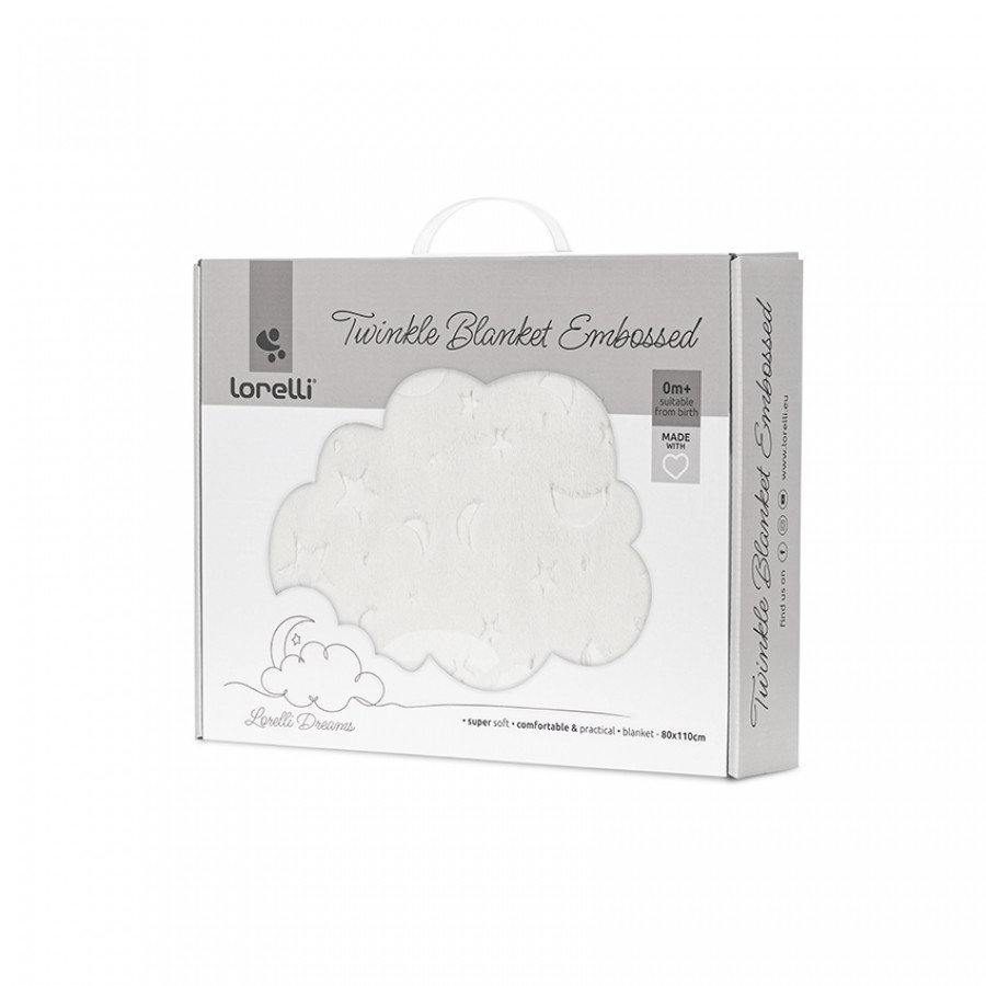 Lorelli Bertoni Twinkle Κουβέρτα Αγκαλιάς και Λίκνου με ανάγλυφο Λευκή (10340192501)