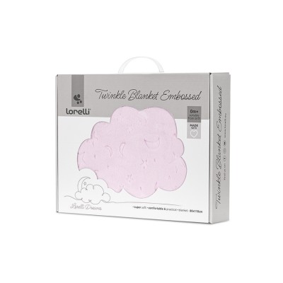 Lorelli Bertoni Twinkle Κουβέρτα Αγκαλιάς και Λίκνου με ανάγλυφο Ροζ (10340192502)