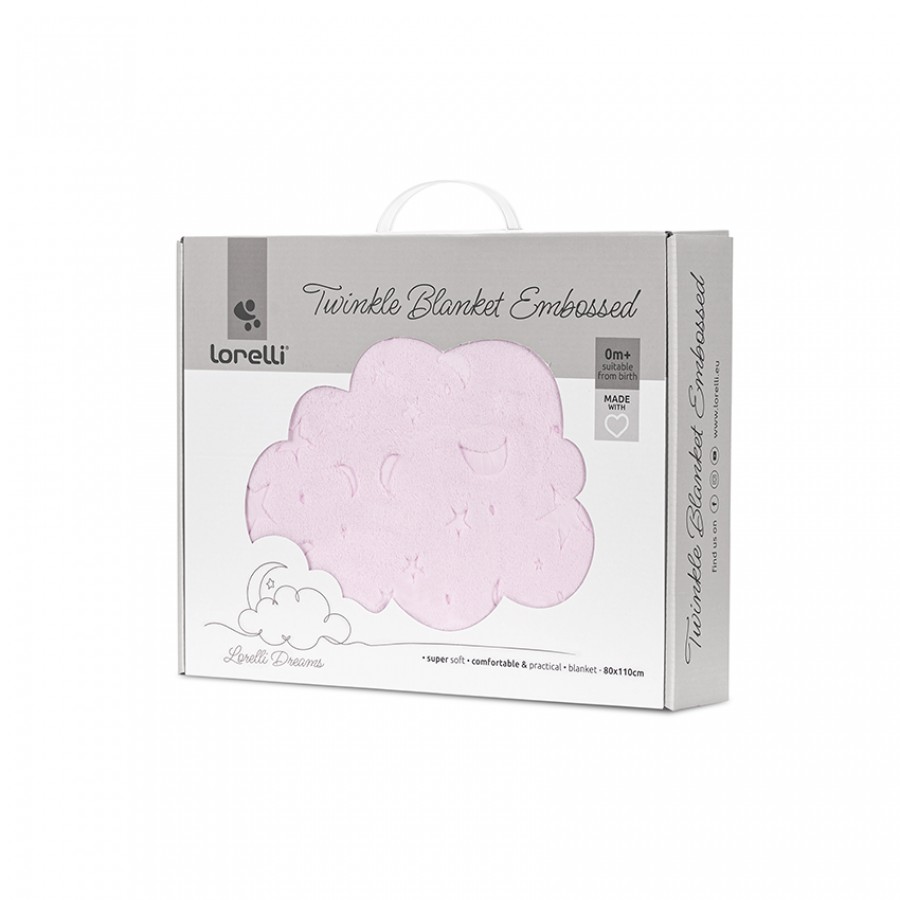 Lorelli Bertoni Twinkle Κουβέρτα Αγκαλιάς και Λίκνου με ανάγλυφο Ροζ (10340192502)