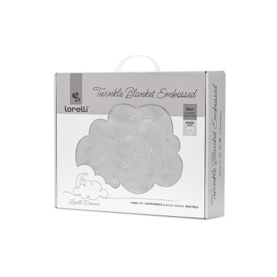 Lorelli Bertoni Twinkle Κουβέρτα Αγκαλιάς και Λίκνου με ανάγλυφο Γκρι (10340192503)