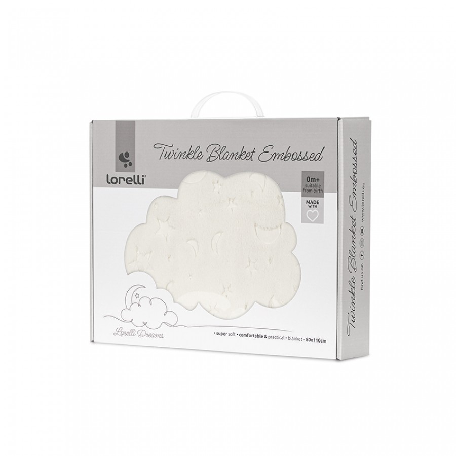 Lorelli Bertoni Twinkle Κουβέρτα Αγκαλιάς και Λίκνου με ανάγλυφο Εκρού (10340192504)