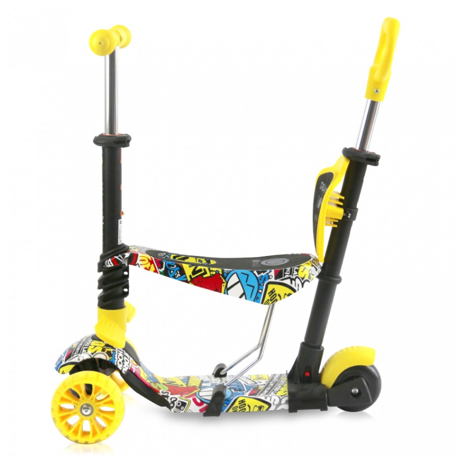 Lorelli Bertoni Scooter Draxter Plus Graffiti Smile Με χειρολαβή Γονέα (10390140019)