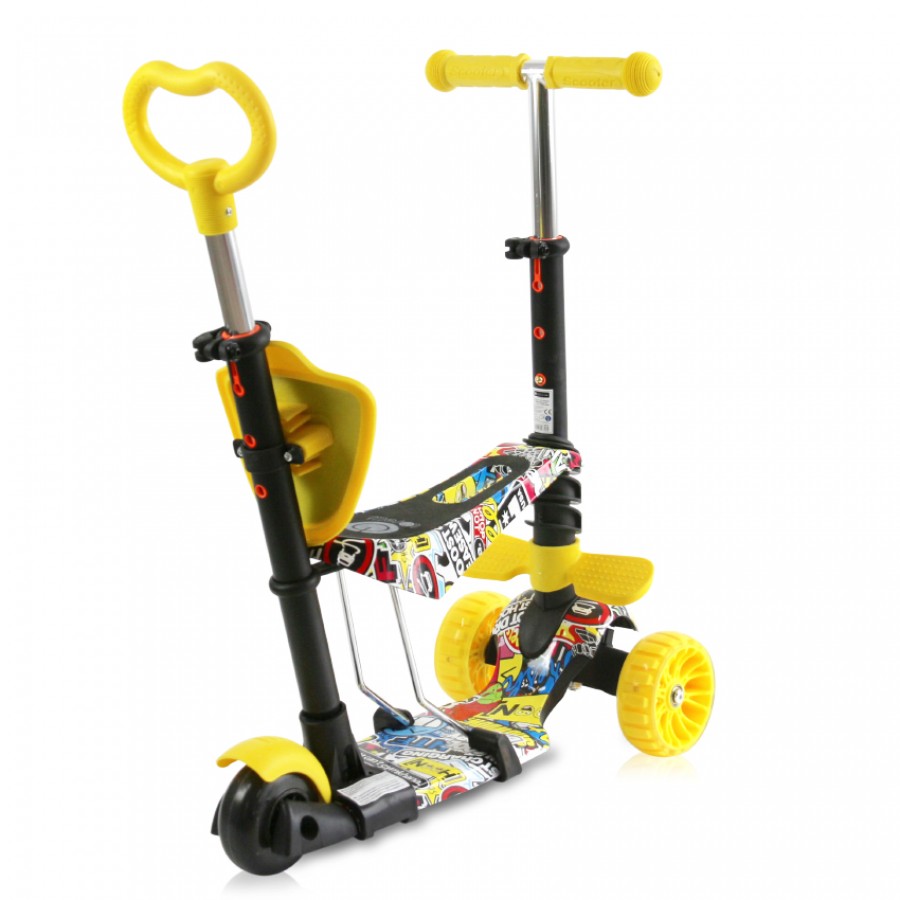 Lorelli Bertoni Scooter Draxter Plus Graffiti Smile Με χειρολαβή Γονέα (10390140019)