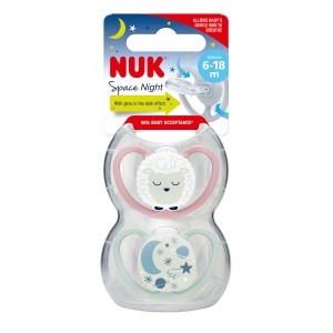 Nuk Ορθοδοντικές Πιπίλες Σιλικόνης για 6-18 μηνών Space με Θήκη Νυκτός Προβατάκι - Αστεράκι (10736619) Nuk Ορθοδοντικές Πιπίλες Σιλικόνης για 6-18 μηνών Space με Θήκη Νυκτός Προβατάκι - Αστεράκι (10736619)