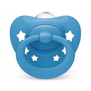 Nuk Ορθοδοντική Πιπίλα Σιλικόνης για 18-36  μηνών Signature μπλε  με Θήκη (10739703) Nuk Ορθοδοντική Πιπίλα Σιλικόνης για 18-36  μηνών Signature μπλε  με Θήκη (10739703)