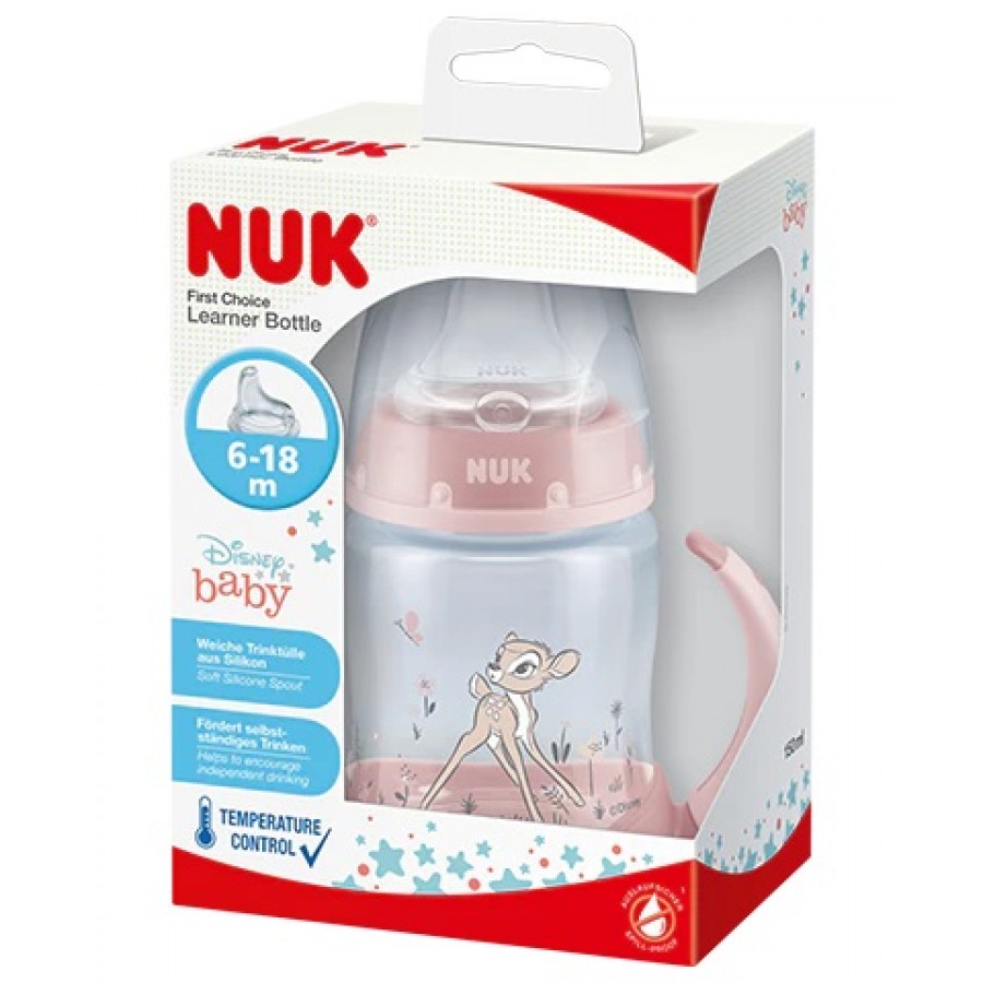 Nuk Εκπαιδευτικό Μπιμπερό με Λαβές First Choice 6m+ Bambi 150ml (10743313)