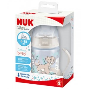 Nuk Εκπαιδευτικό Μπιμπερό με Λαβές First Choice 6m+ lion150ml (lion150ml (10743313-1)) Nuk Εκπαιδευτικό Μπιμπερό με Λαβές First Choice 6m+ lion150ml (lion150ml (10743313-1))