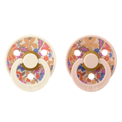 Bibs Πιπίλες από Φυσικό Καουτσούκ Liberty Στρογγυλή Νο2 June Blossom Blush (12021101)