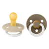 Bibs Πιπίλες στρογγυλή  No2 2τμχ Colour Vanilla-Dark Oak Glow (120244)
