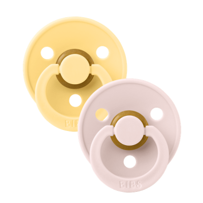 Bibs Πιπίλες στρογγυλή  No2 2τμχ Colour Pale Butter-Petal (120463)