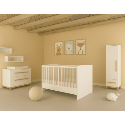 Asterias Bebe Προεφηβικό κρεβατάκι Mikonos λευκό 82x147x92cm (14027)