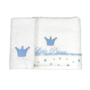 Baby Star Σετ Βρεφικές Πετσέτες Δύο τεμαχίων για κούνια Prince Blue (1442.Σ) Baby Star Σετ Βρεφικές Πετσέτες Δύο τεμαχίων για κούνια Prince Blue (1442.Σ)