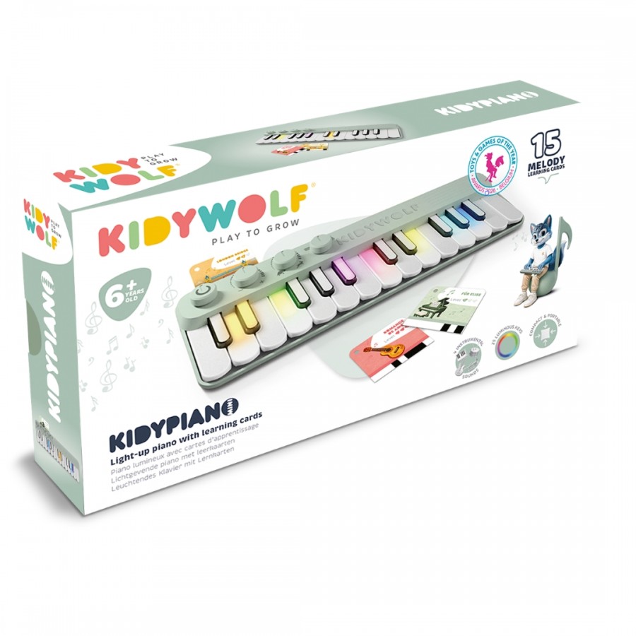 KIDYWOLF: Mini εκπαιδευτικό πιάνο με 15 κάρτες εκμάθησης μελωδιών- Kidypiano (KDW-183843)