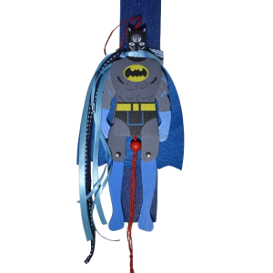 Χειροποίητη Αρωματική Λαμπάδα Με ξύλινη Μαριονέτα Νυχτερίδα (2025005)