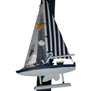 Χειροπoίητη Αρωματική Λαμπάδα Με Ξύλινο Διακοσμητικό Βαρκούλα (2025033)