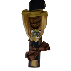 Χειροποίητη Αρωματική Λαμπάδα Με Ξύλινη Σφεντόνα ΄΄Λιοντάρι (2025040)