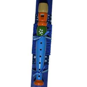 Χειροποίητη Αρωματική Λαμπάδα Με Ξύλινη Φλογέρα μπλε (2025057)